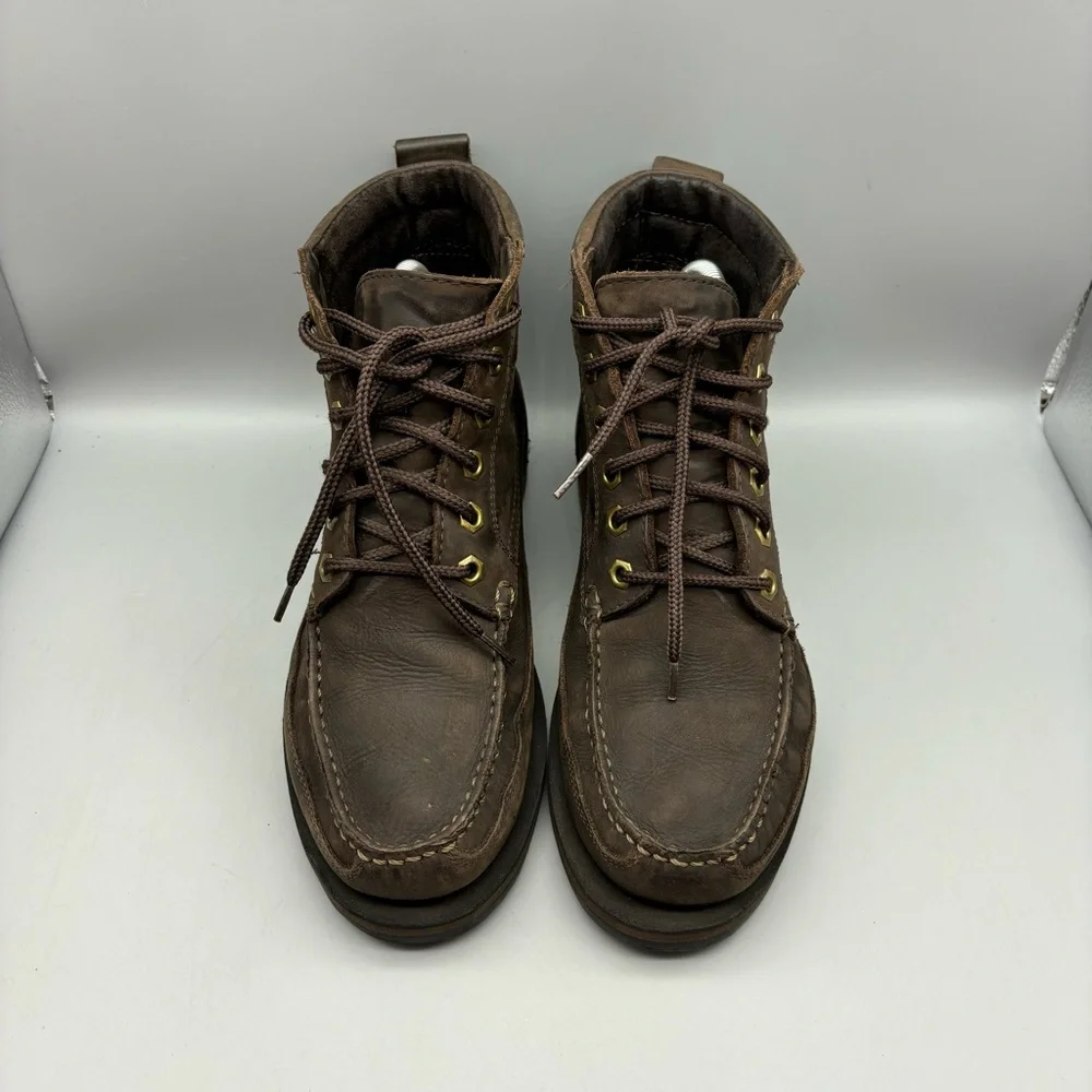 Colorado Amazonas Ankle Boots Men’s Size 8 M Brown Leather Moc Toe Hiking Brazil